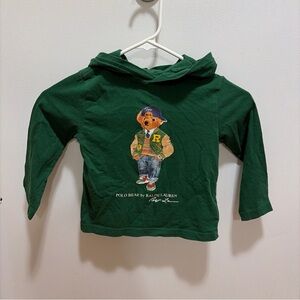 Polo by Ralph Lauren Kids Green Hoodie with Bear Design